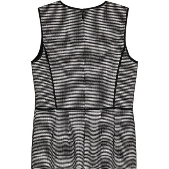 Lafayette 148 Bree Sleeveless Check Sheath Dress - Black/White - 6 - Picture 7 of 11